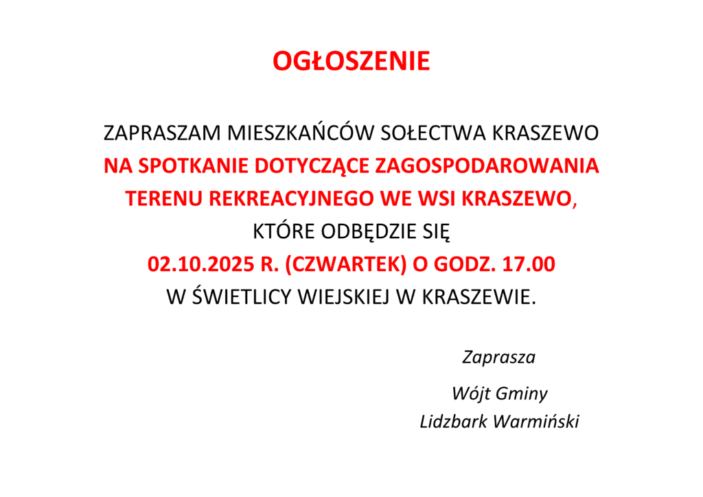 ogłoszenie
