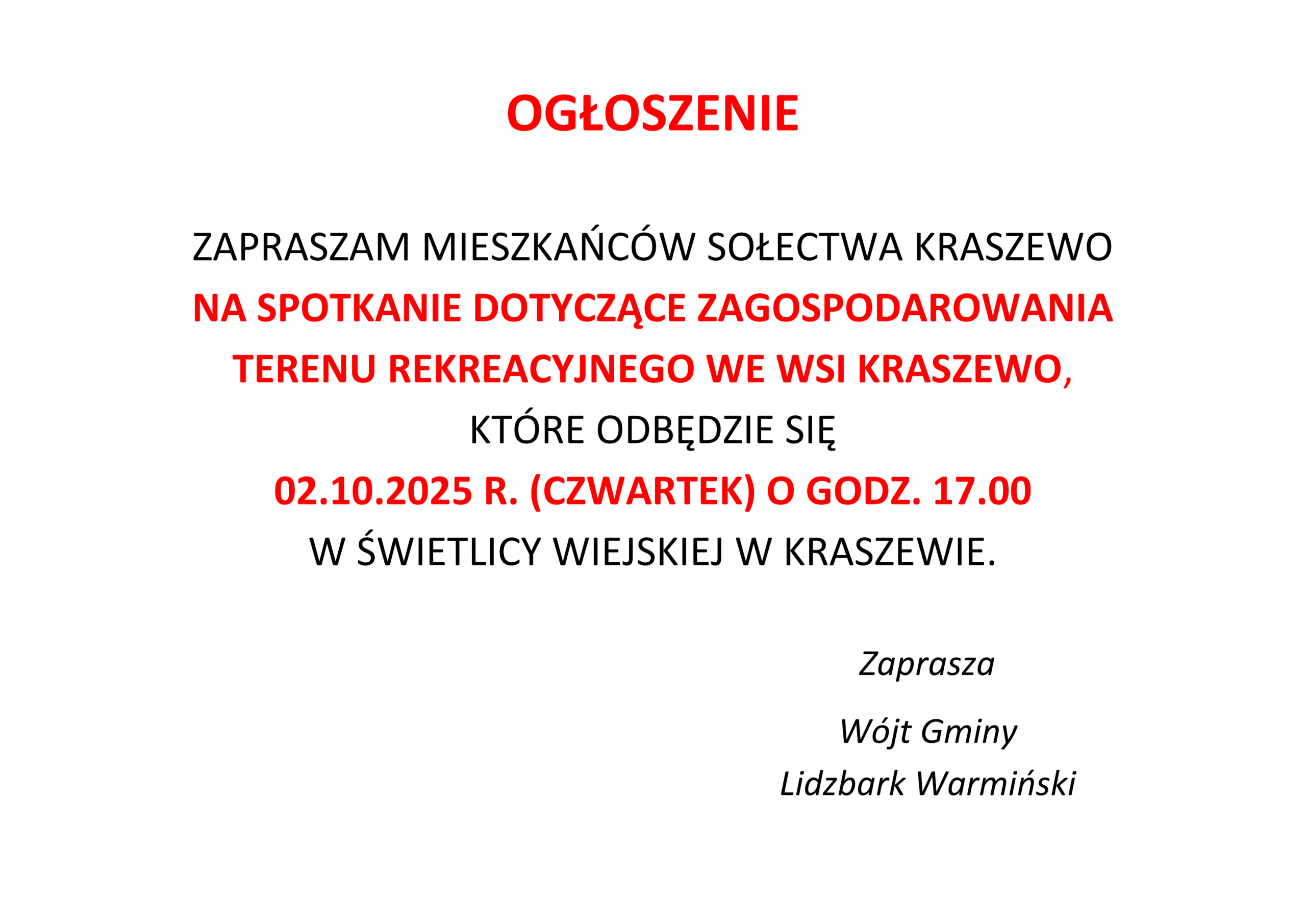 ogłoszenie
