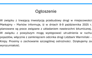 ogłoszenie droga